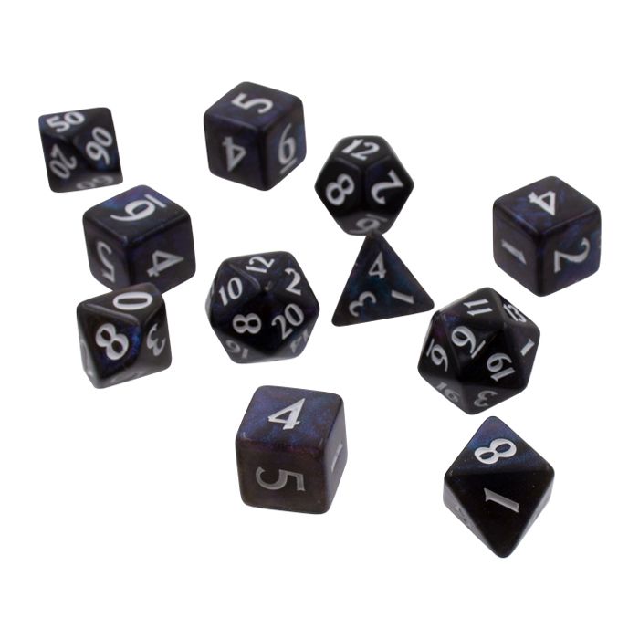 Dice Set: Eclipse 11 Jet Black