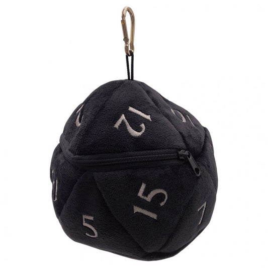 Dice Bag: Black d20 Plush