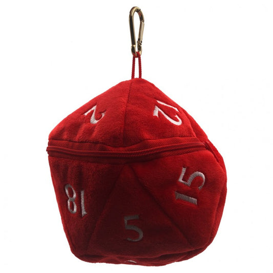 Dice Bag: Red d20 Plush