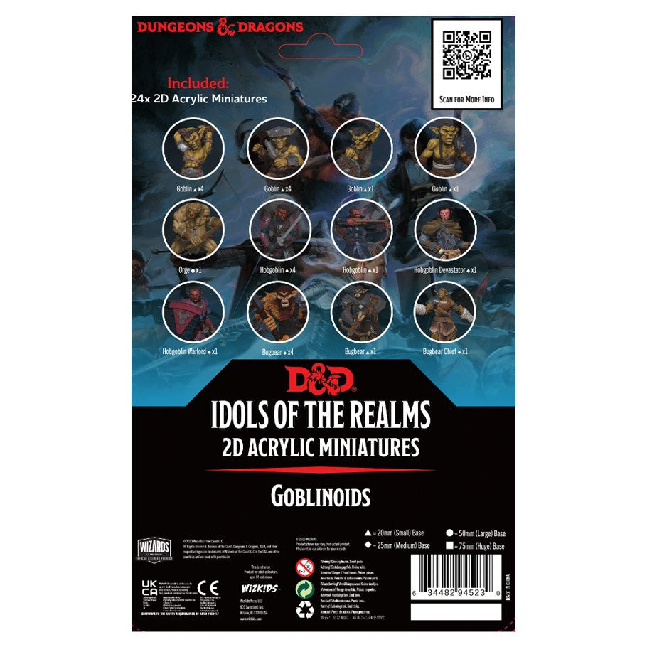 Dungeons & Dragons Fifth Edition: Idols of the Realms: 2D Acrylic Miniatures: Goblinoids