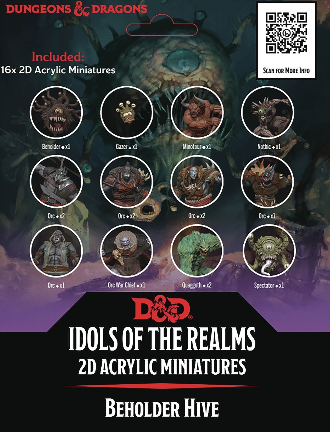 Dungeons & Dragons Fifth Edition: Idols of the Realms: 2D Acrylic Miniatures: Beholder Hive